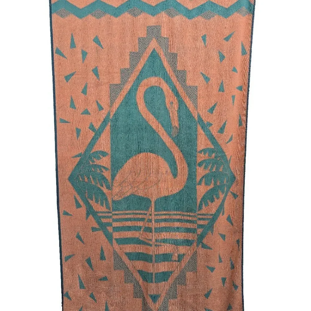 80s Royal Terry Flamingo Beach Towel - Picture 2 of 8
